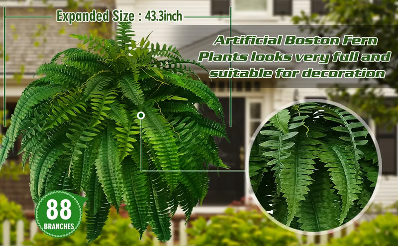 🔥Last Day 75% OFF--🌿UV Resistant Lifelike Artificial Boston Fern🔥