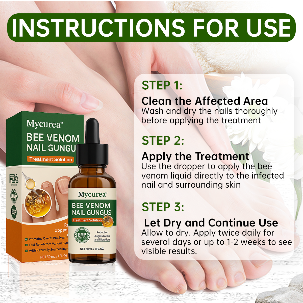 💔 Mycurea™ Bee Venom Nail Fungus Treatment Liquid