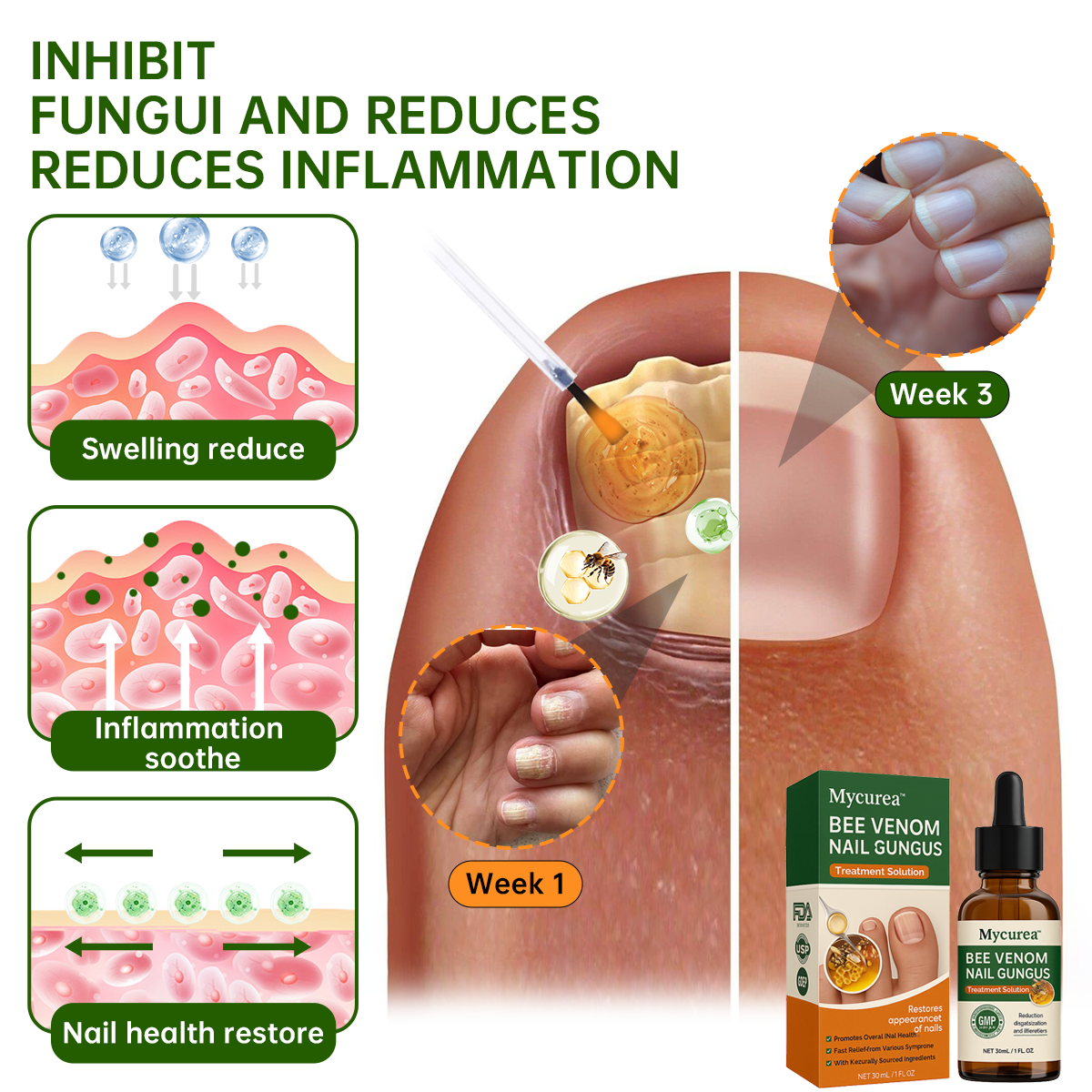 💔 Mycurea™ Bee Venom Nail Fungus Treatment Liquid